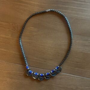 Elegant Blue and Silver Necklace